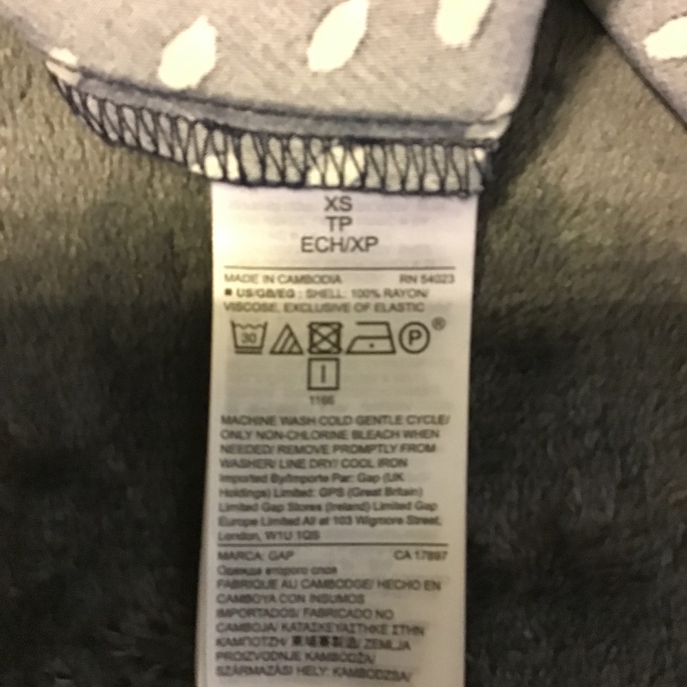 GAP size XS navy blue, white dots sundress